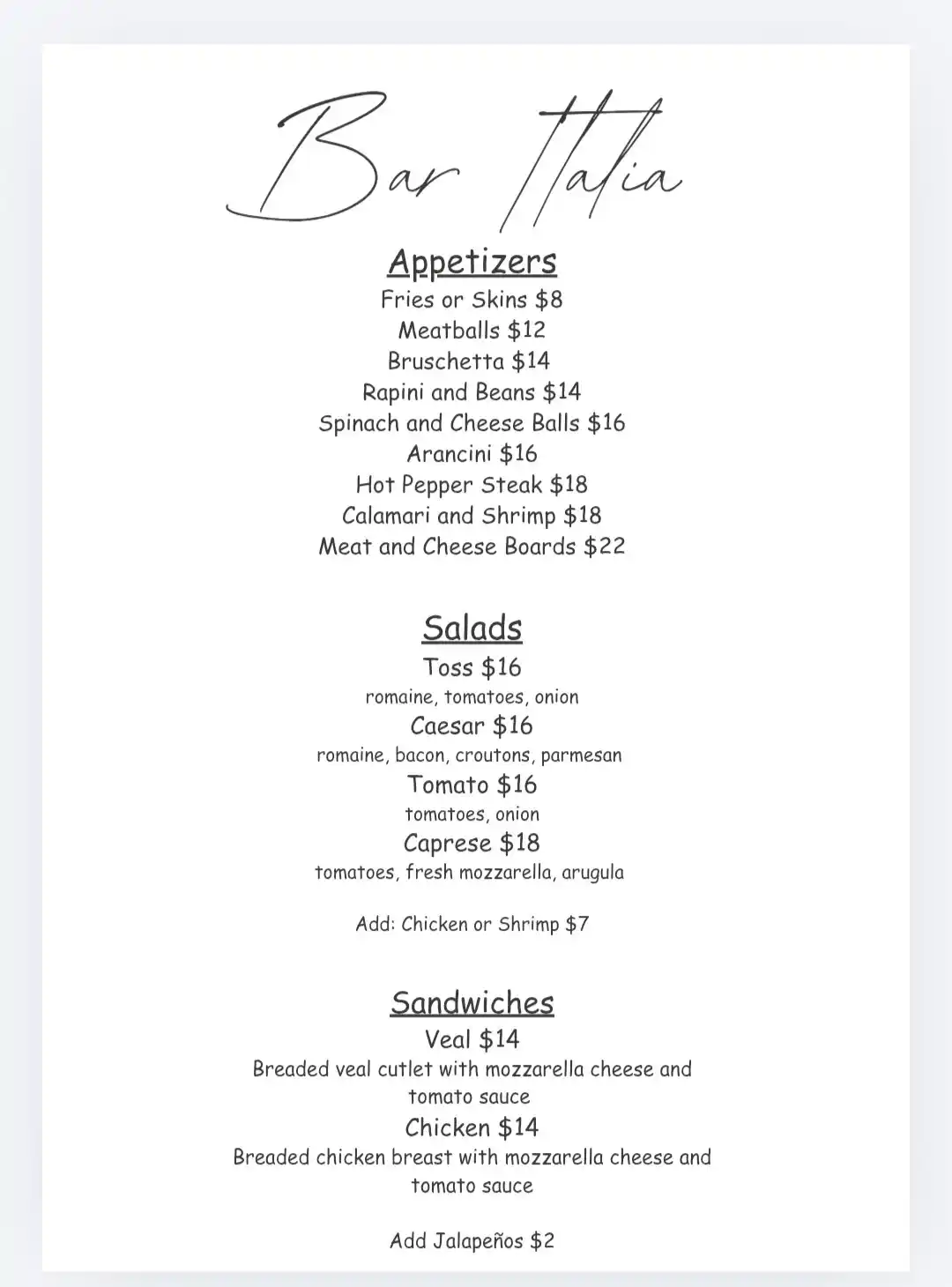 menu image